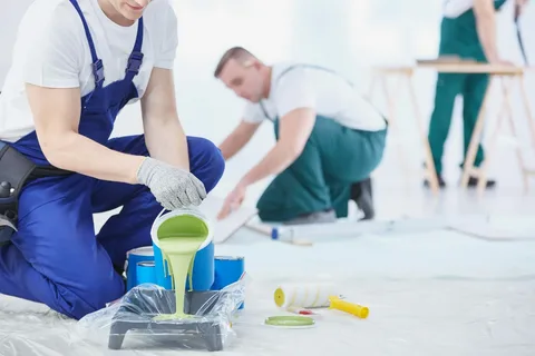 Industrial facility receiving professional commercial painting services