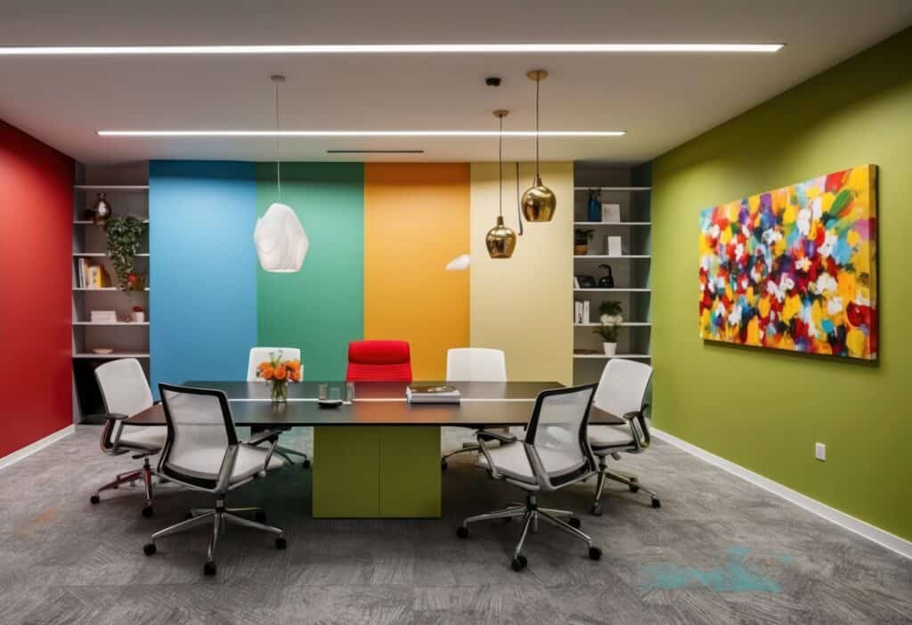 Team of expert painters delivering durable Office Colors for office walls